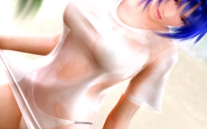 anime girl beach bikini swim suit dead or alive wallpaper